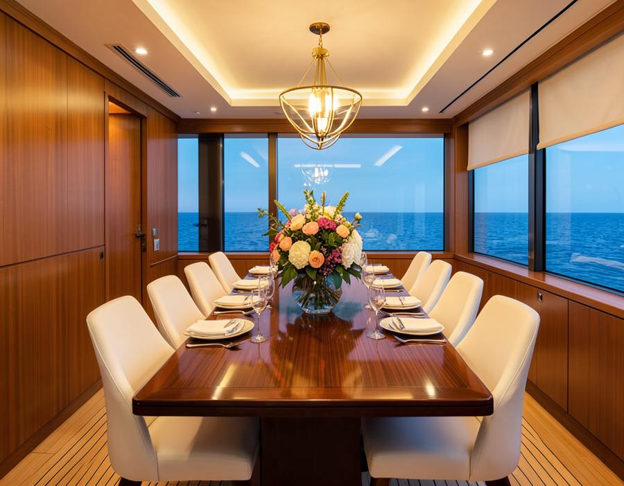 Dining Area aboard the Majesty 155