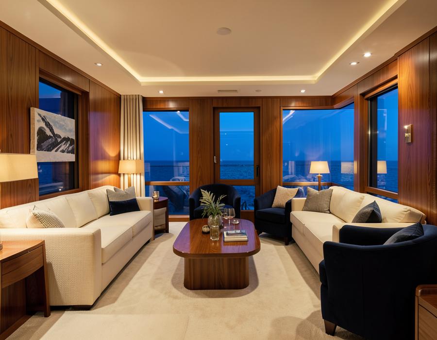Salon & Lounge aboard the Majesty 155