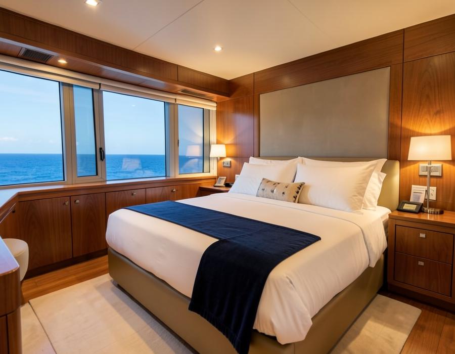 Master Suite aboard the Majesty 155